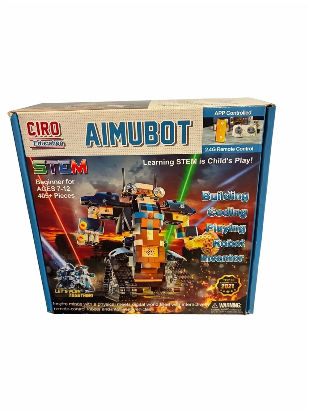 CIRO Education AIMUBOT STEM Robot Building Kit 405 Pcs App Remote Control B771